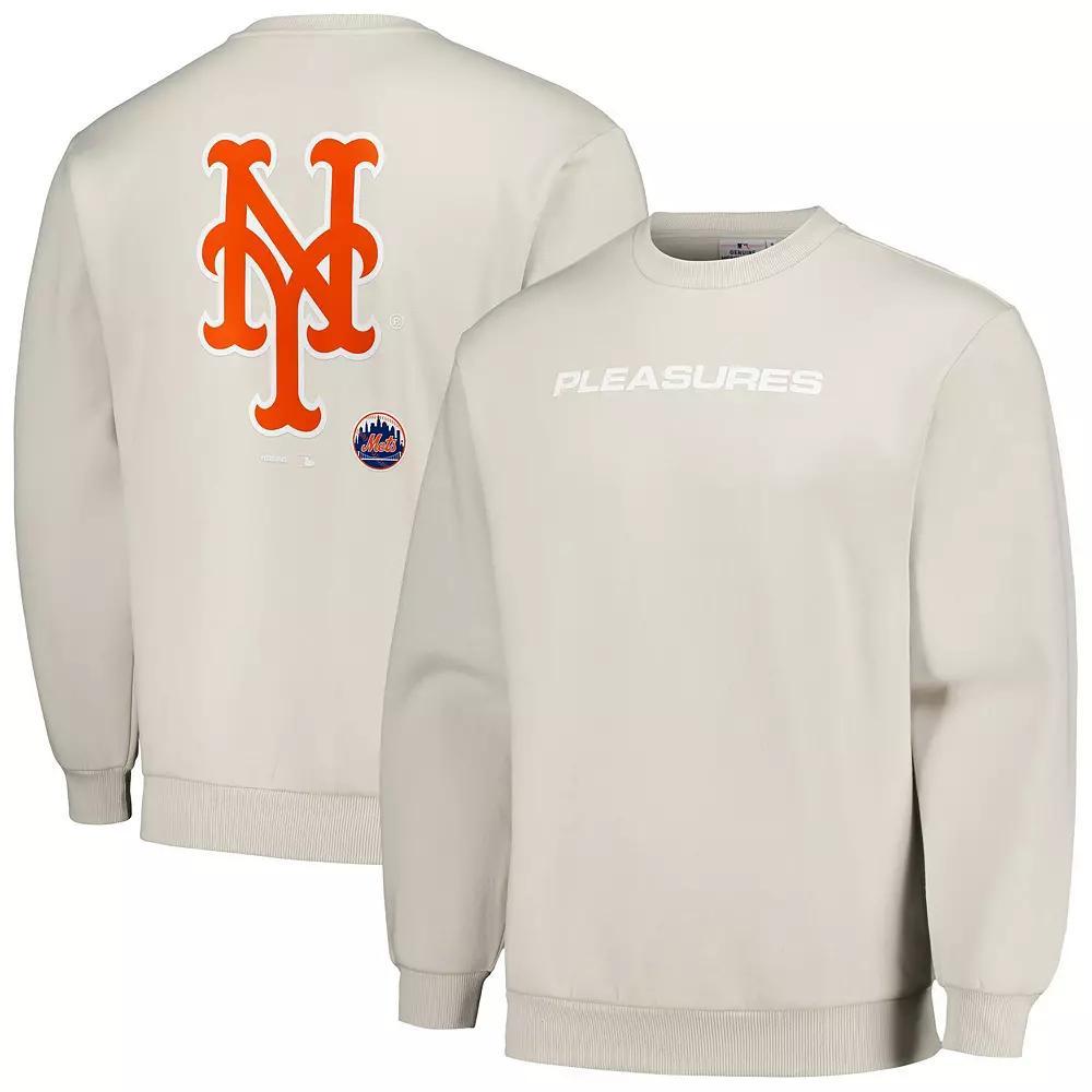Men's Gray New York Mets Ballpark Pullover Sweatshirt, Size: Small, Grey Product Image