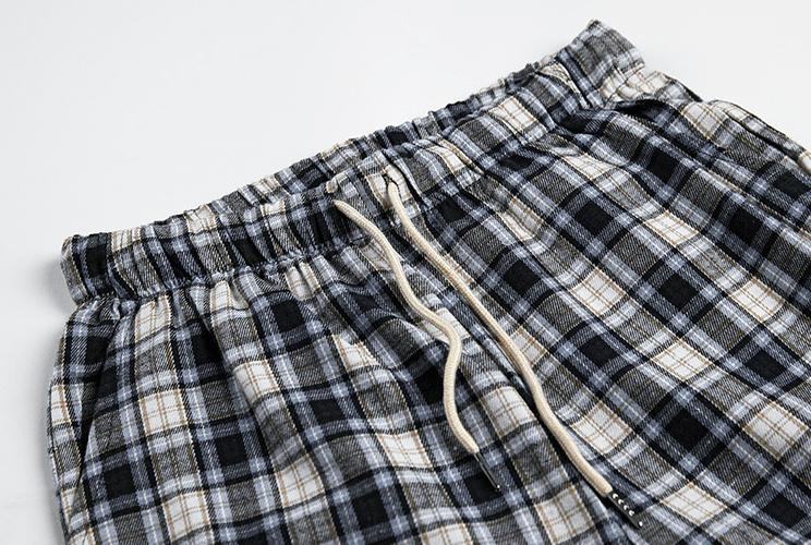 RT No. 3126 DRAWSTRING PLAID PANTS Product Image