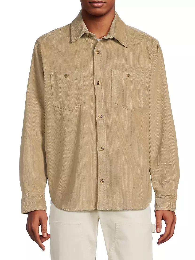 Cotton Corduroy Button-Front Shirt Product Image