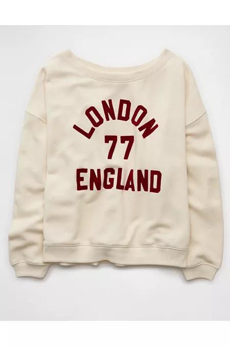 AE Off The Shoulder Destination Graphic Sweatshirt Women's Product Image