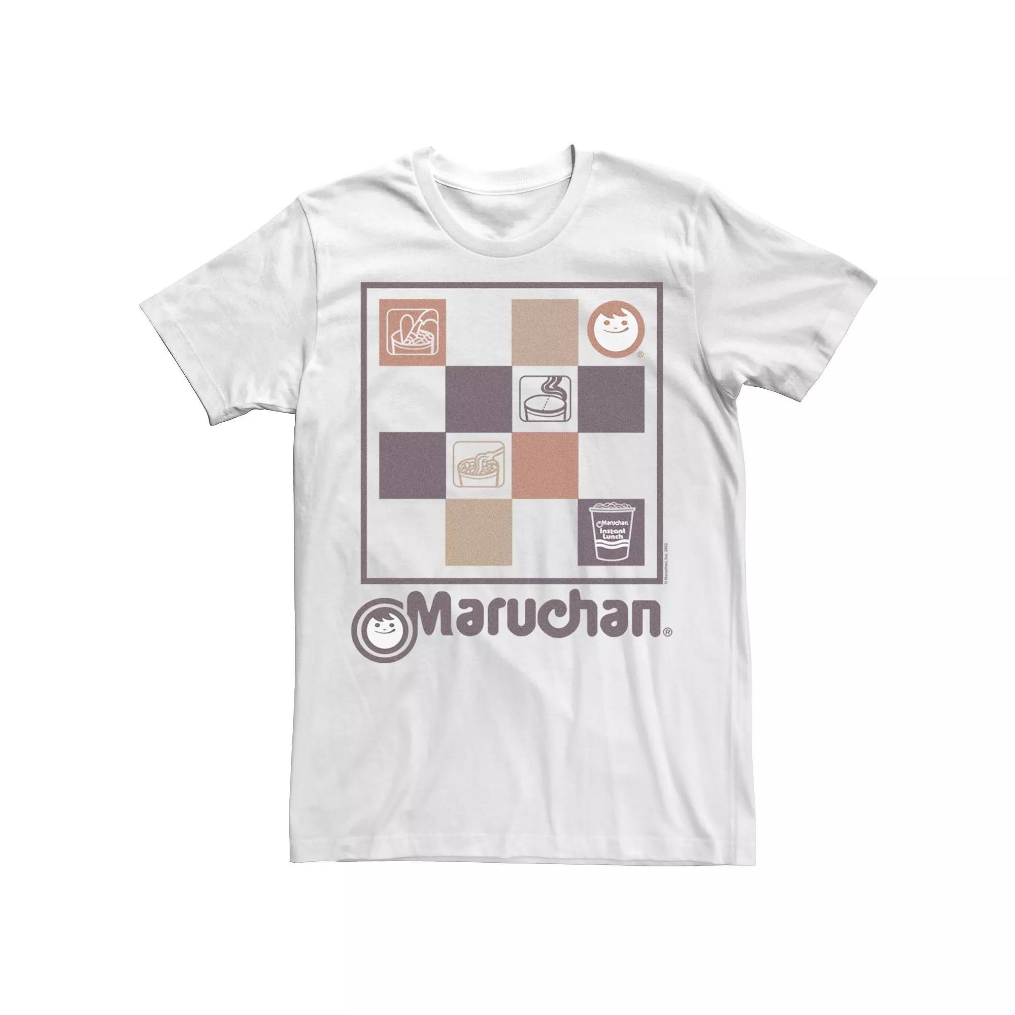 Men's Maruchan Checkered Board Icon Tee, Size: XL, White Product Image