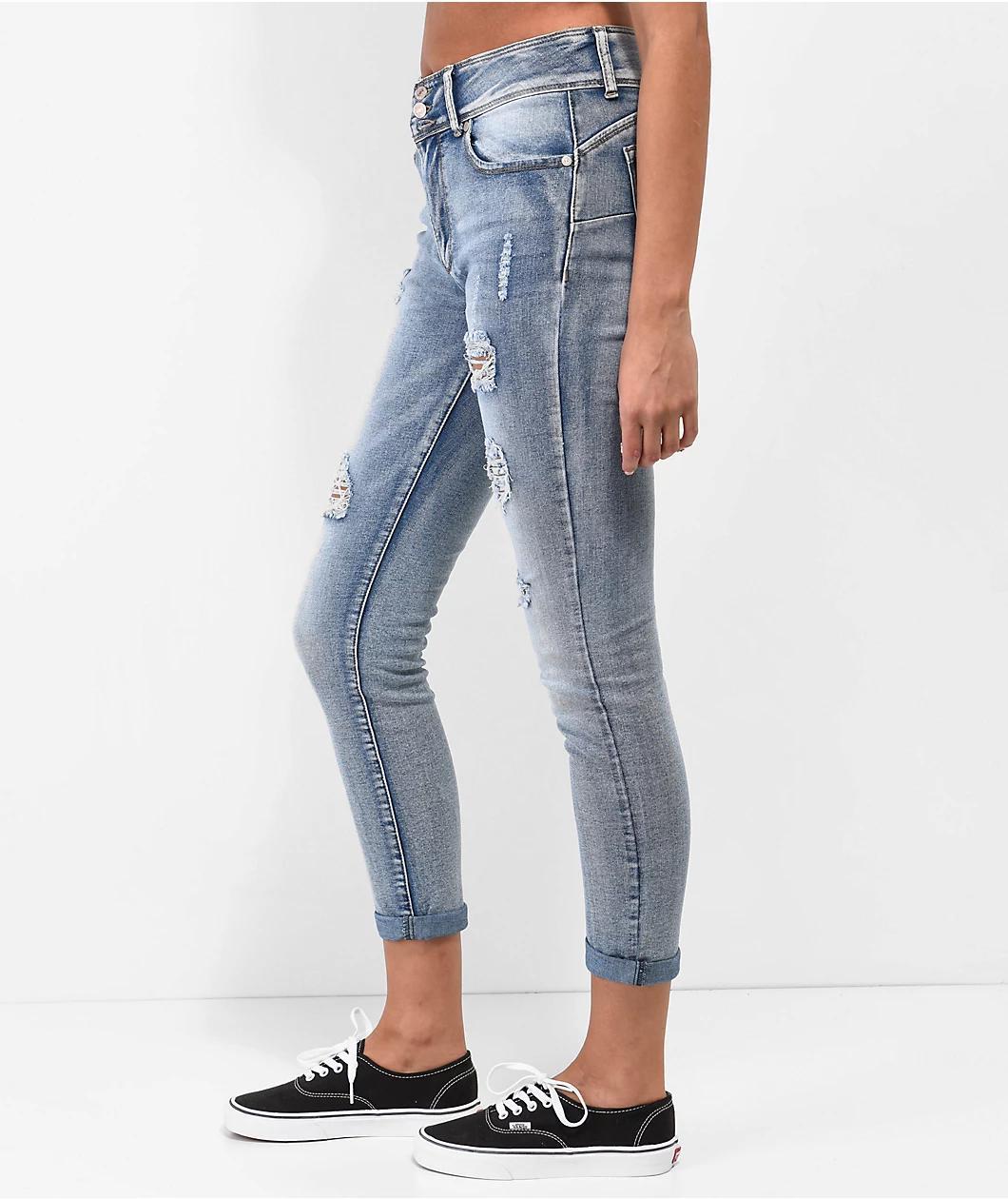 Thrill Jeans High Rise Indigo Skinny Jeans Product Image