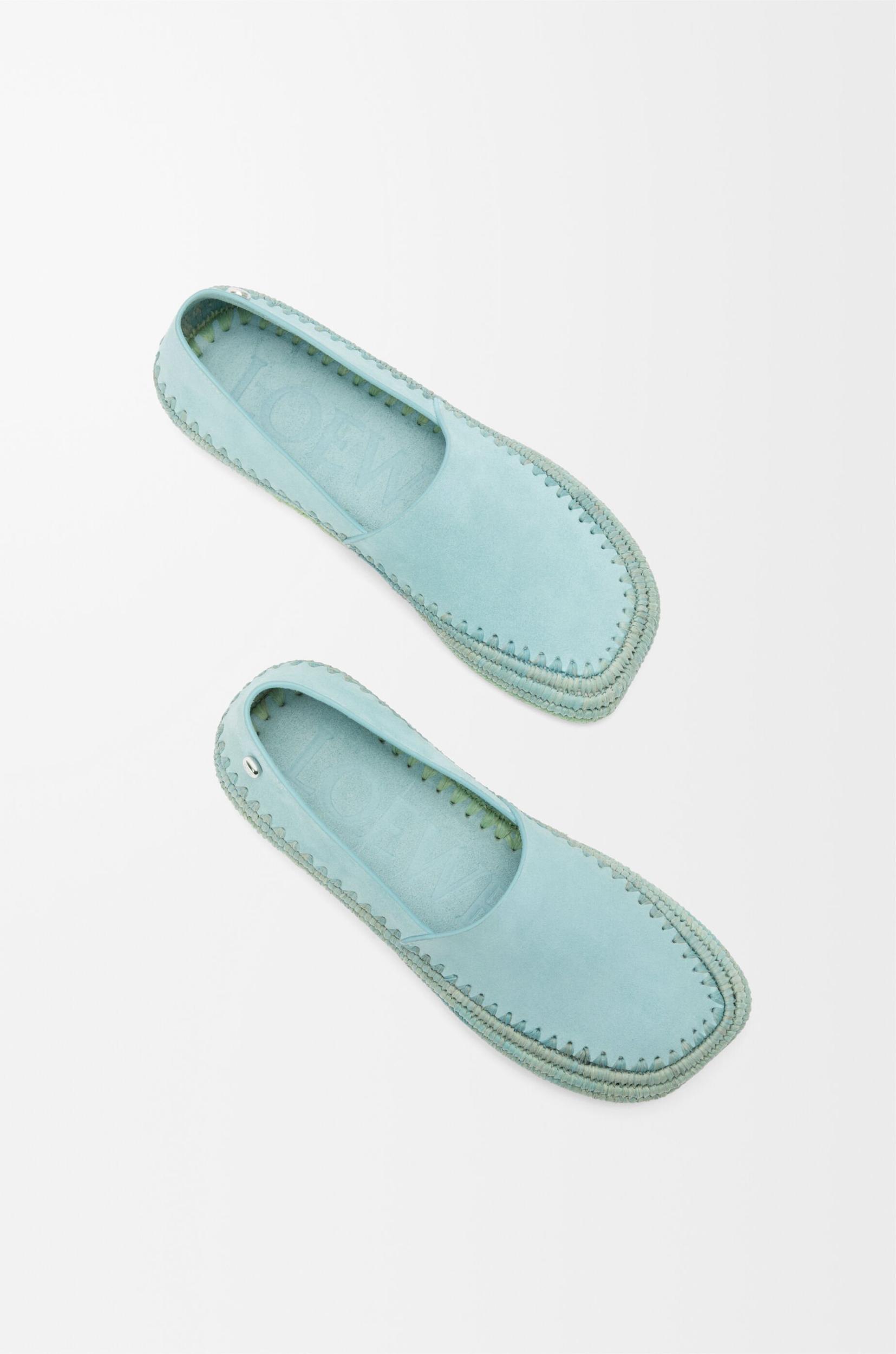 Rio slipper in suede and raffia Product Image