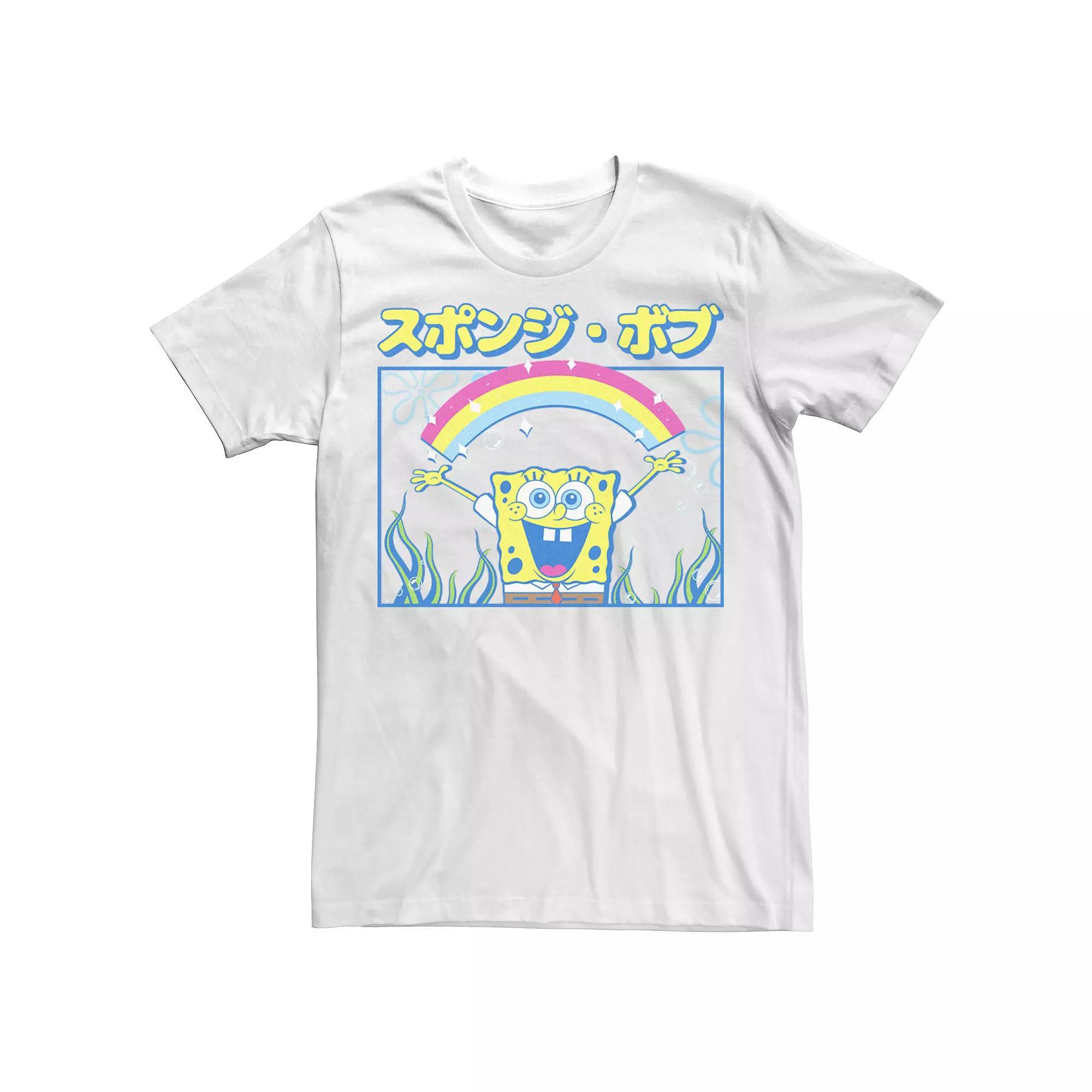 Big & Tall SpongeBob SquarePants Kanji Spongebob Tee, Men's, Size: 5XL, White Product Image