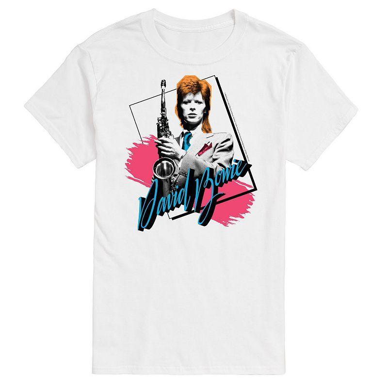 Men's David Bowie Sax Tee, Size: Small, White Product Image