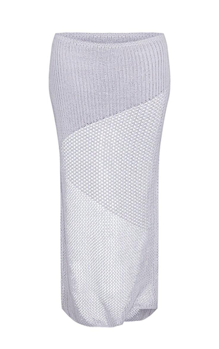 White Crochet Maxi Beach Skirt Product Image