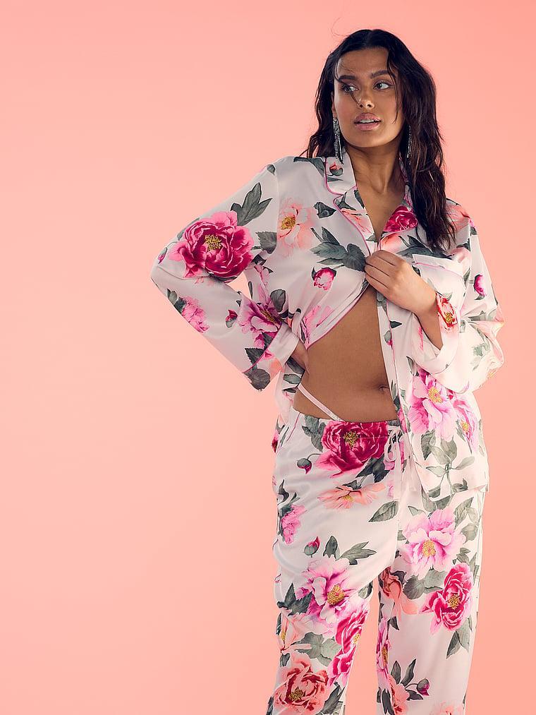 Glazed Satin Short Pajama Set Product Image