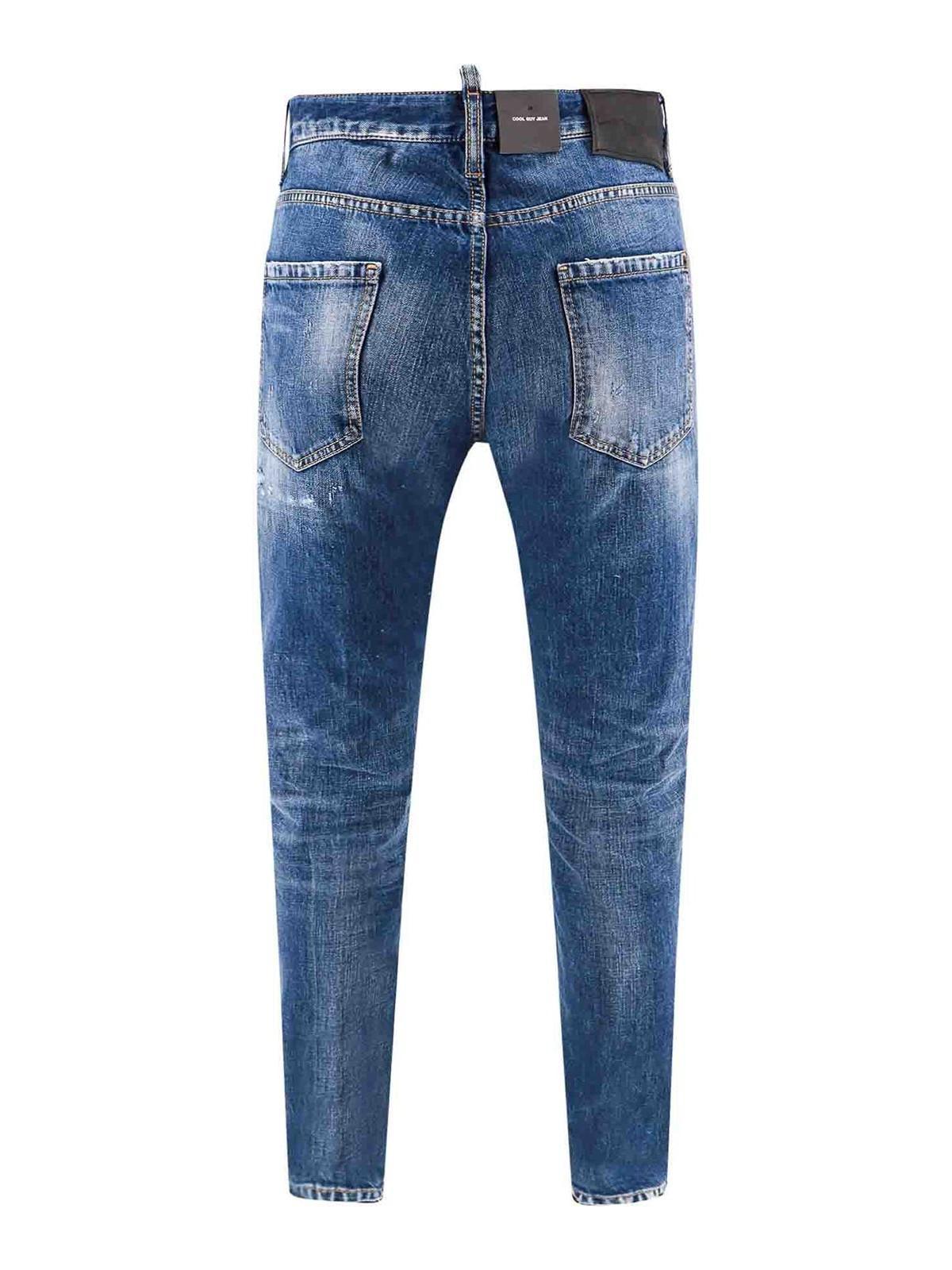 DSQUARED2 Cool Guy Distressed Jeans In Blue Product Image