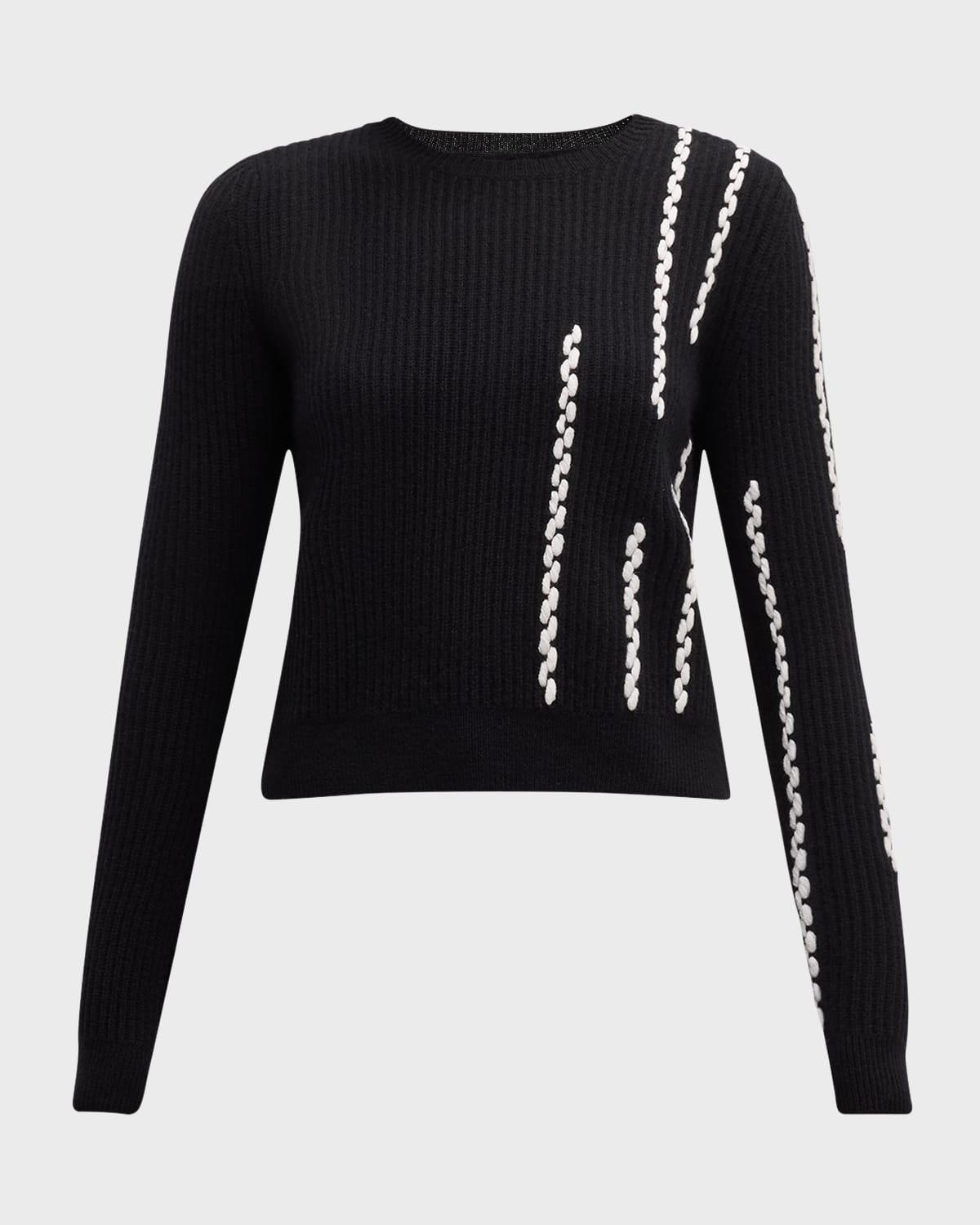 Cashmere Braided Sweater Product Image