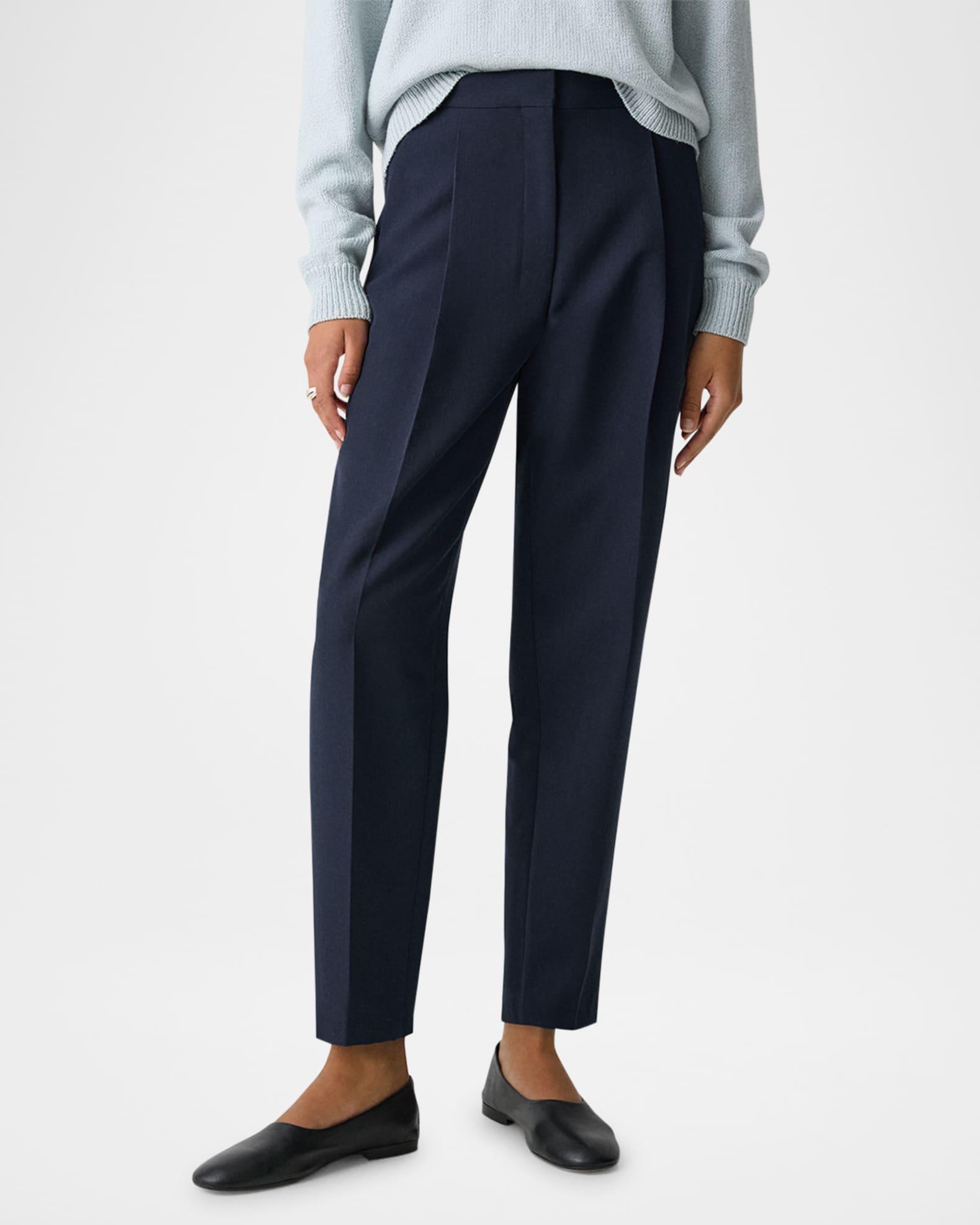 Pleated Tapered Ankle Pants Product Image