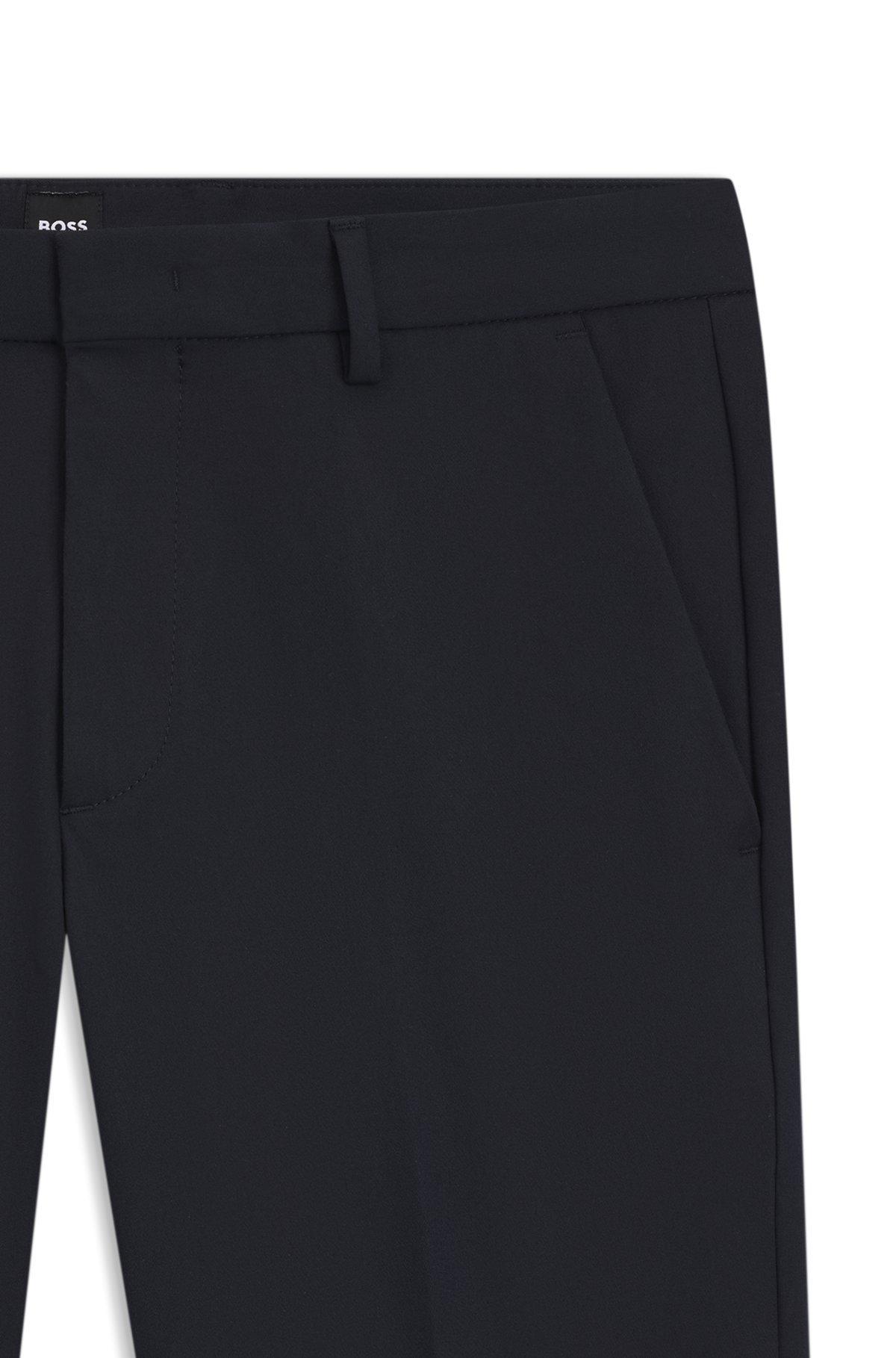 BOSS - Slim-fit trousers in stretch cotton - Dark Blue Product Image