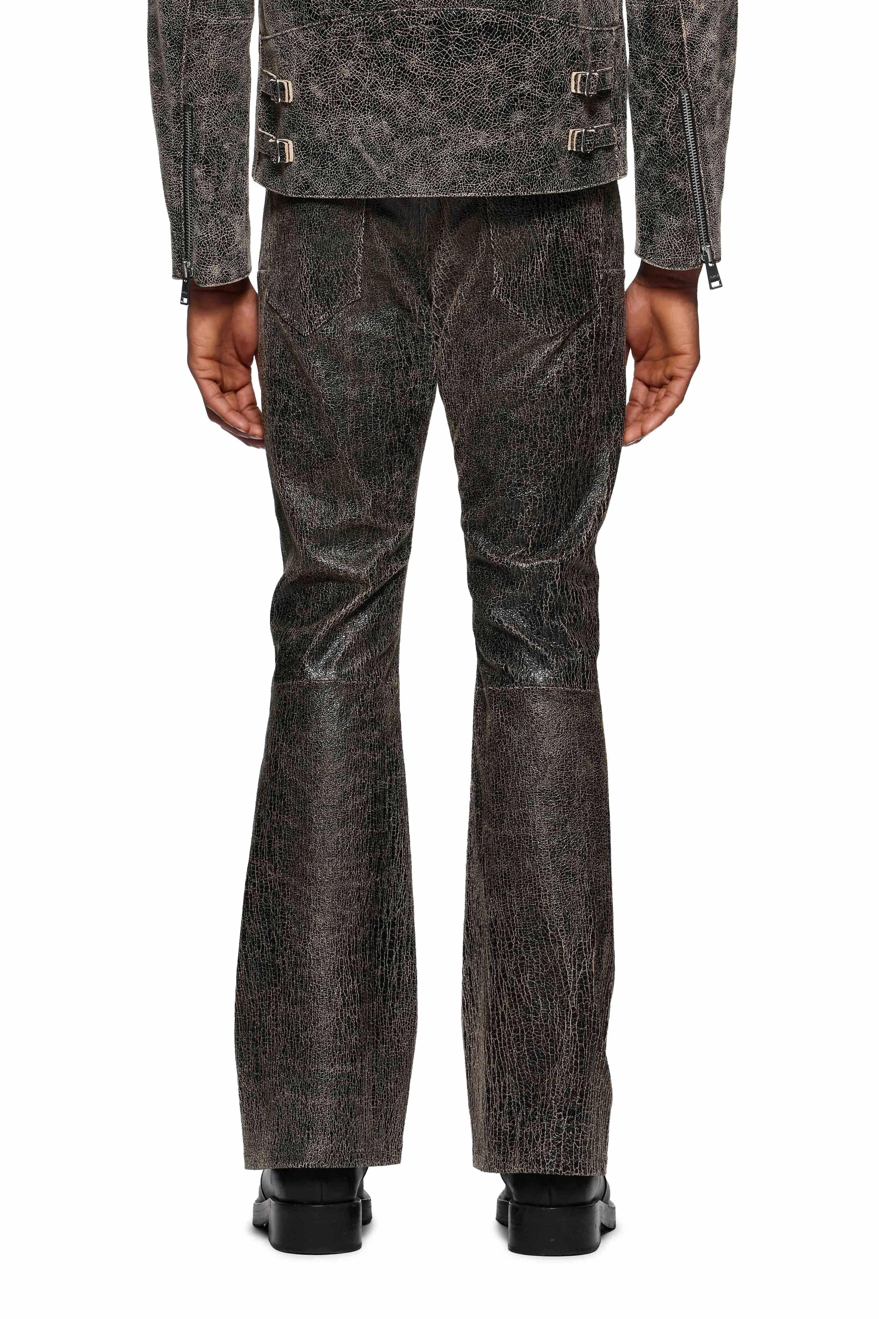 Leather Flare Pants Male Product Image