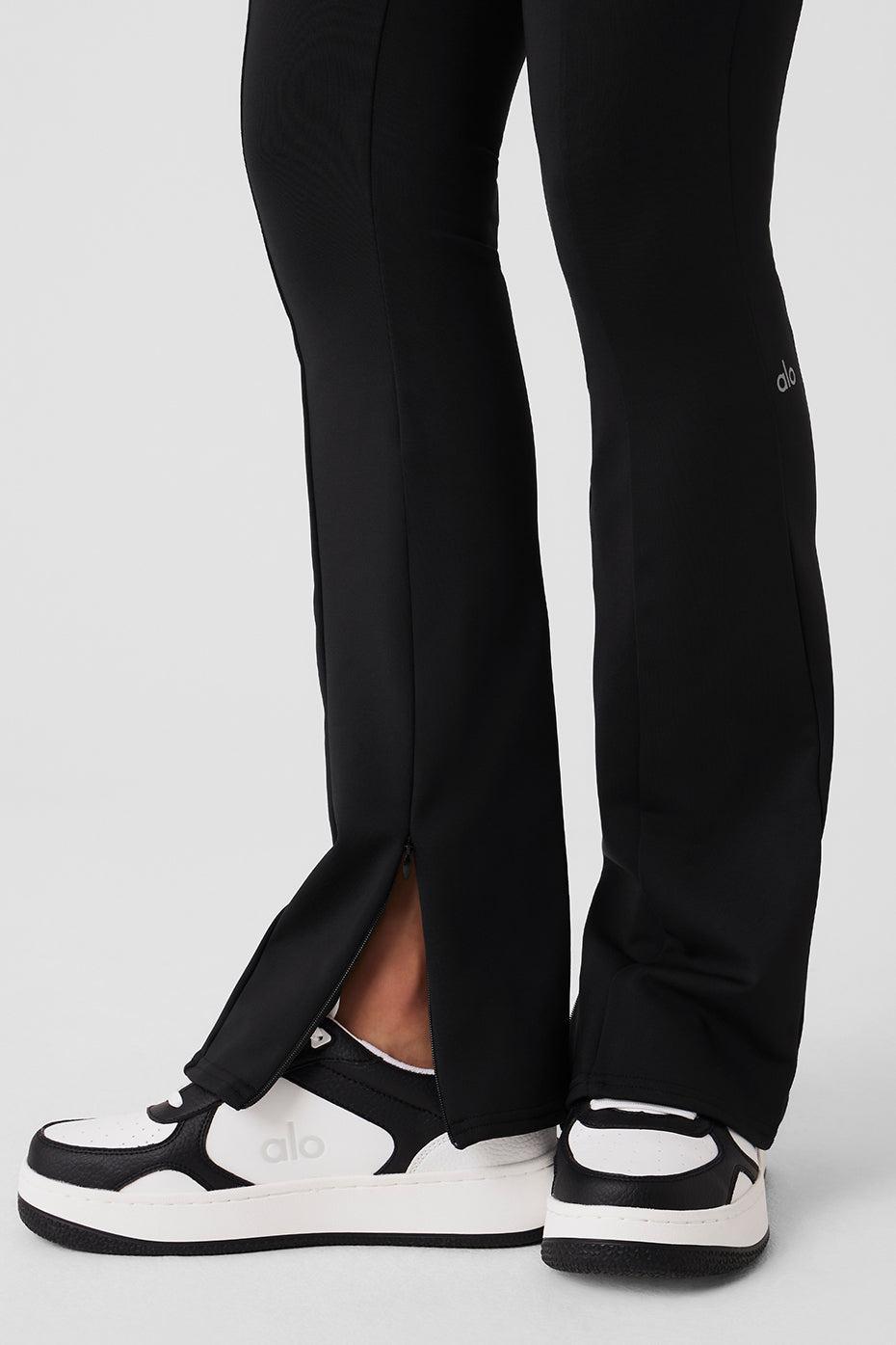 High-Waist 7/8 Zip It Flare Legging - Black Female Product Image