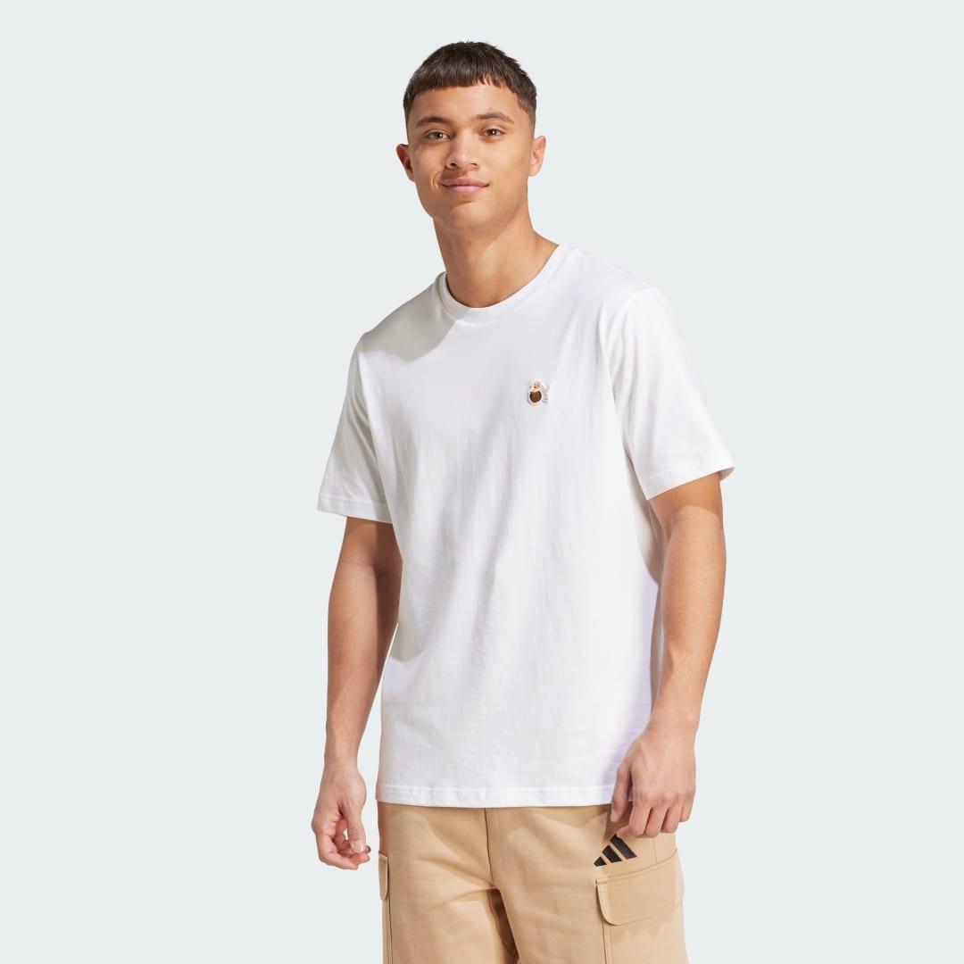 adidas Dog Hoop Patch Graphic Tee Dark Blue S Mens Product Image