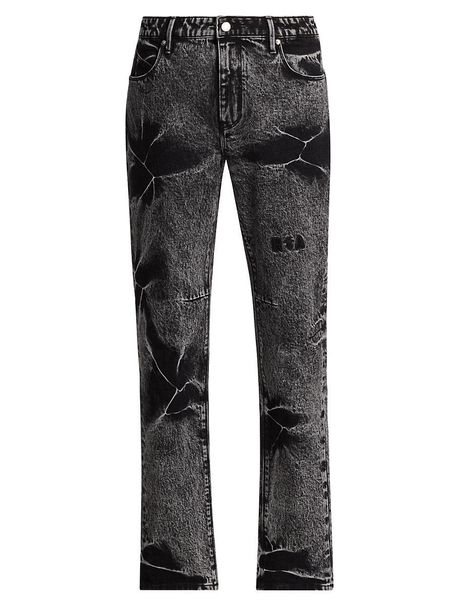 Mens Bryant Flower Acid Wash Jeans Product Image