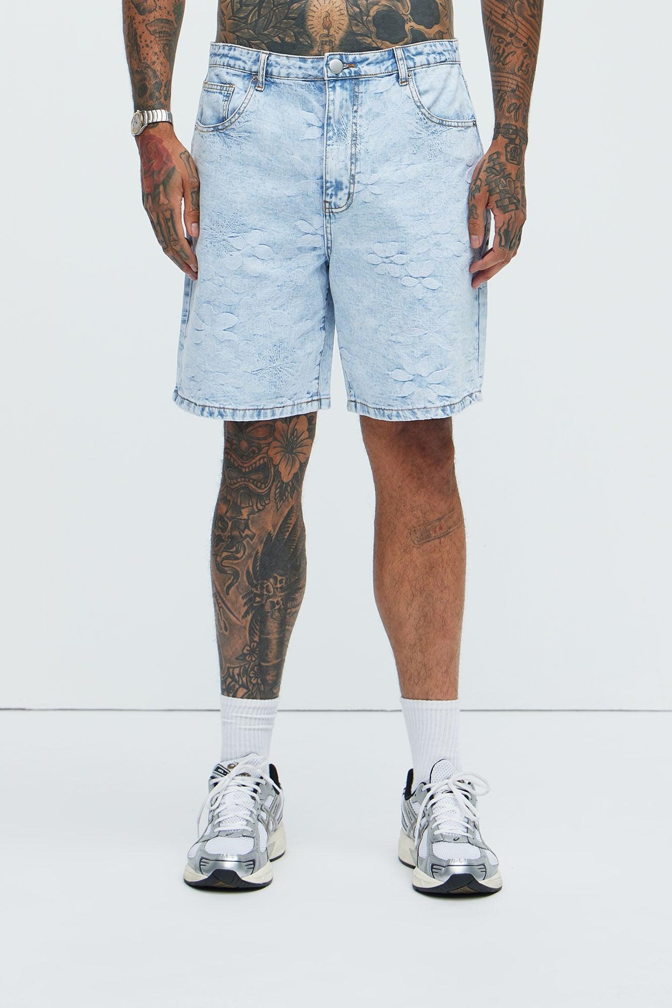 Kenneth Relaxed Denim Shorts - Light Wash Product Image