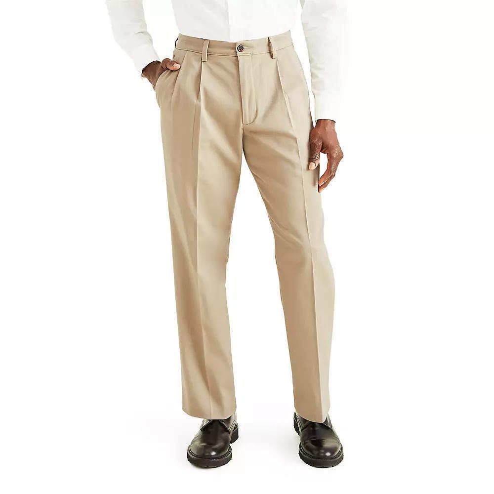 Mens Dockers Stretch Easy Classic-Fit Pleated Pants Green Product Image