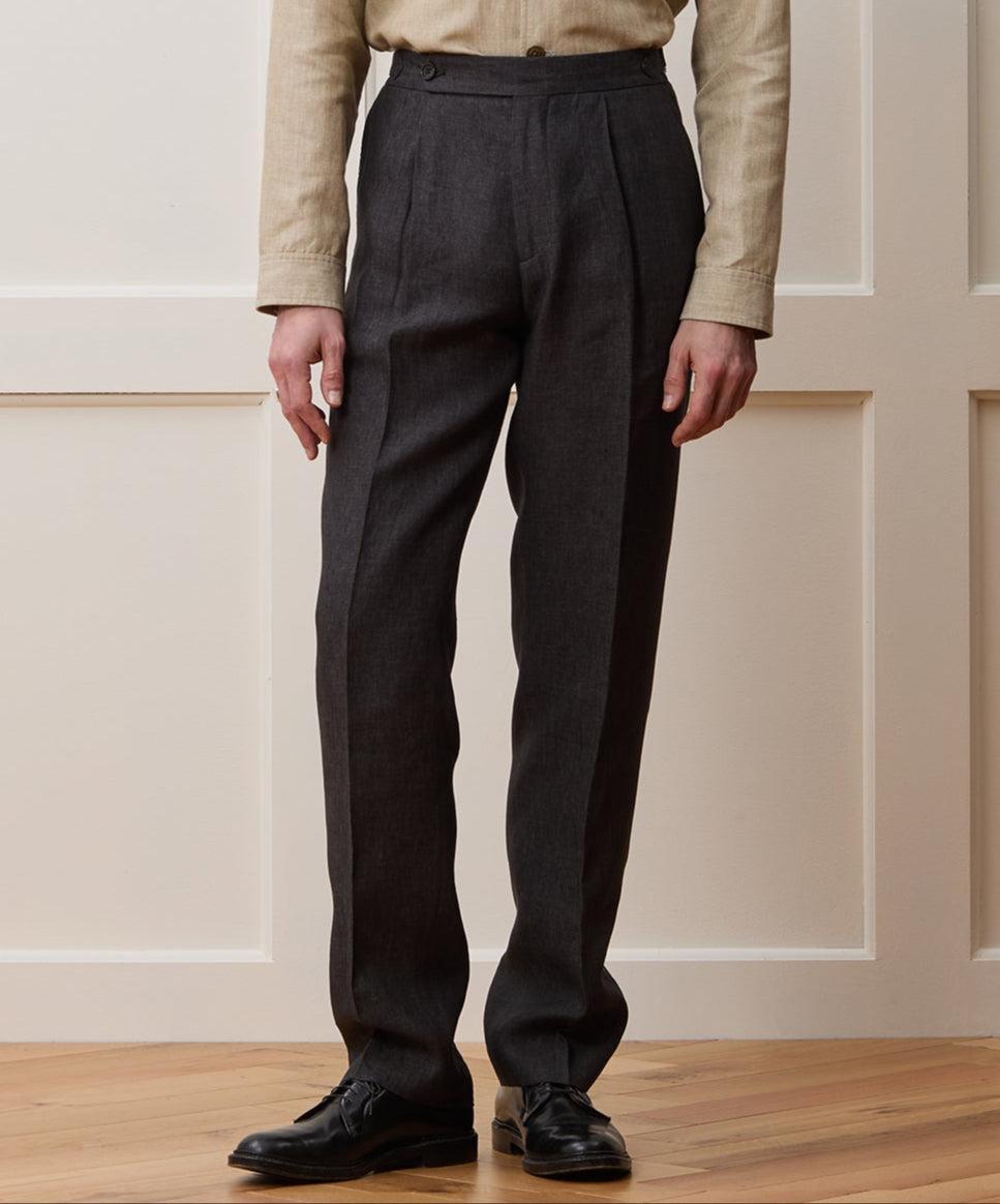 Italian Linen Side Tab Trouser Product Image