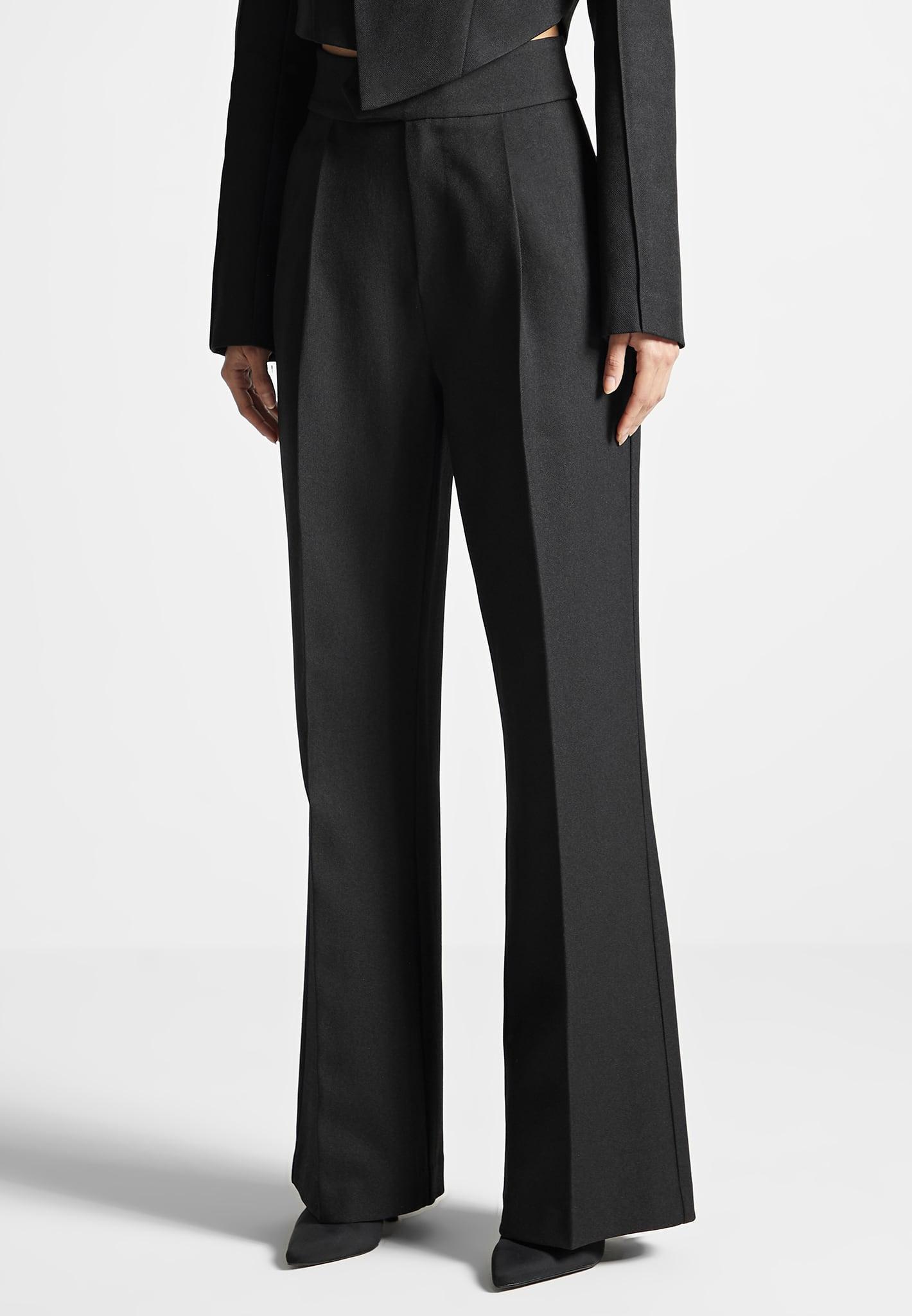 Elsa - High Waisted Tailored Trousers - Black Female Product Image