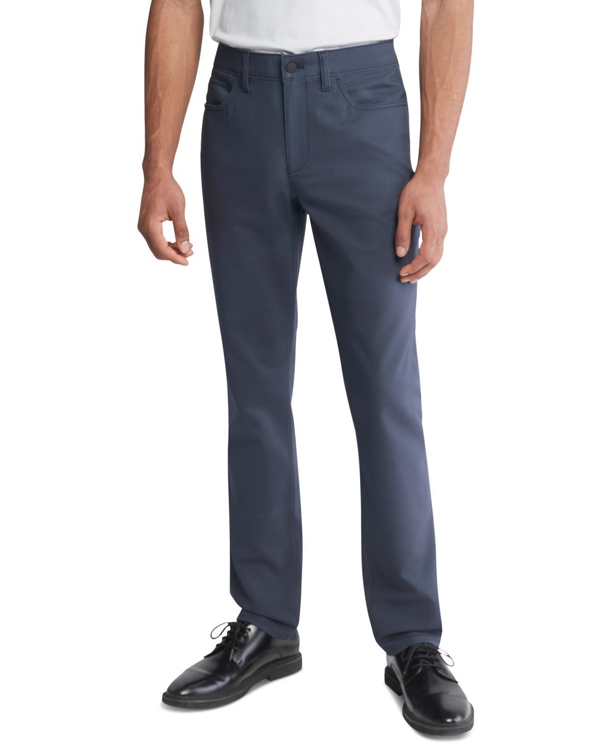 Calvin Klein Mens Slim Move 5-Pocket Pant - Grey - 36W x 30L Product Image