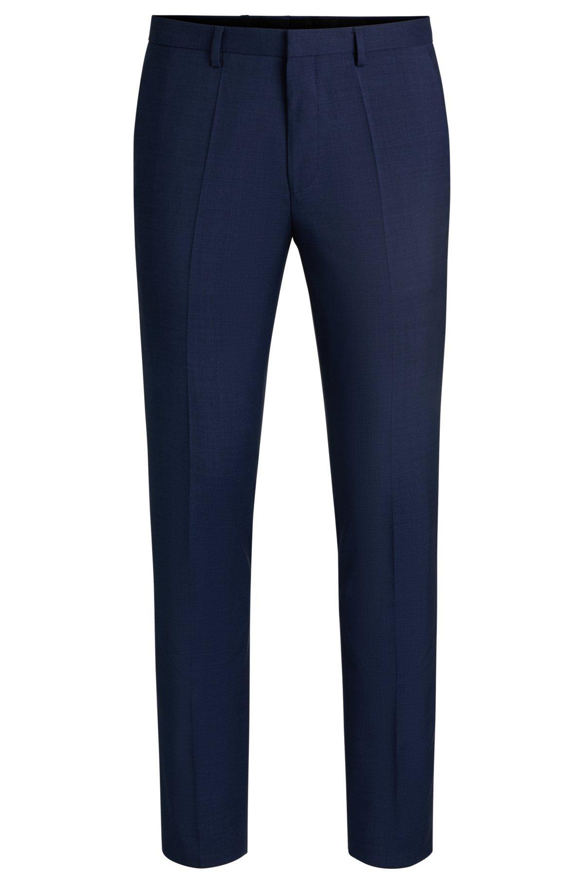 Extra-slim-fit suit trousers in melange wool Product Image