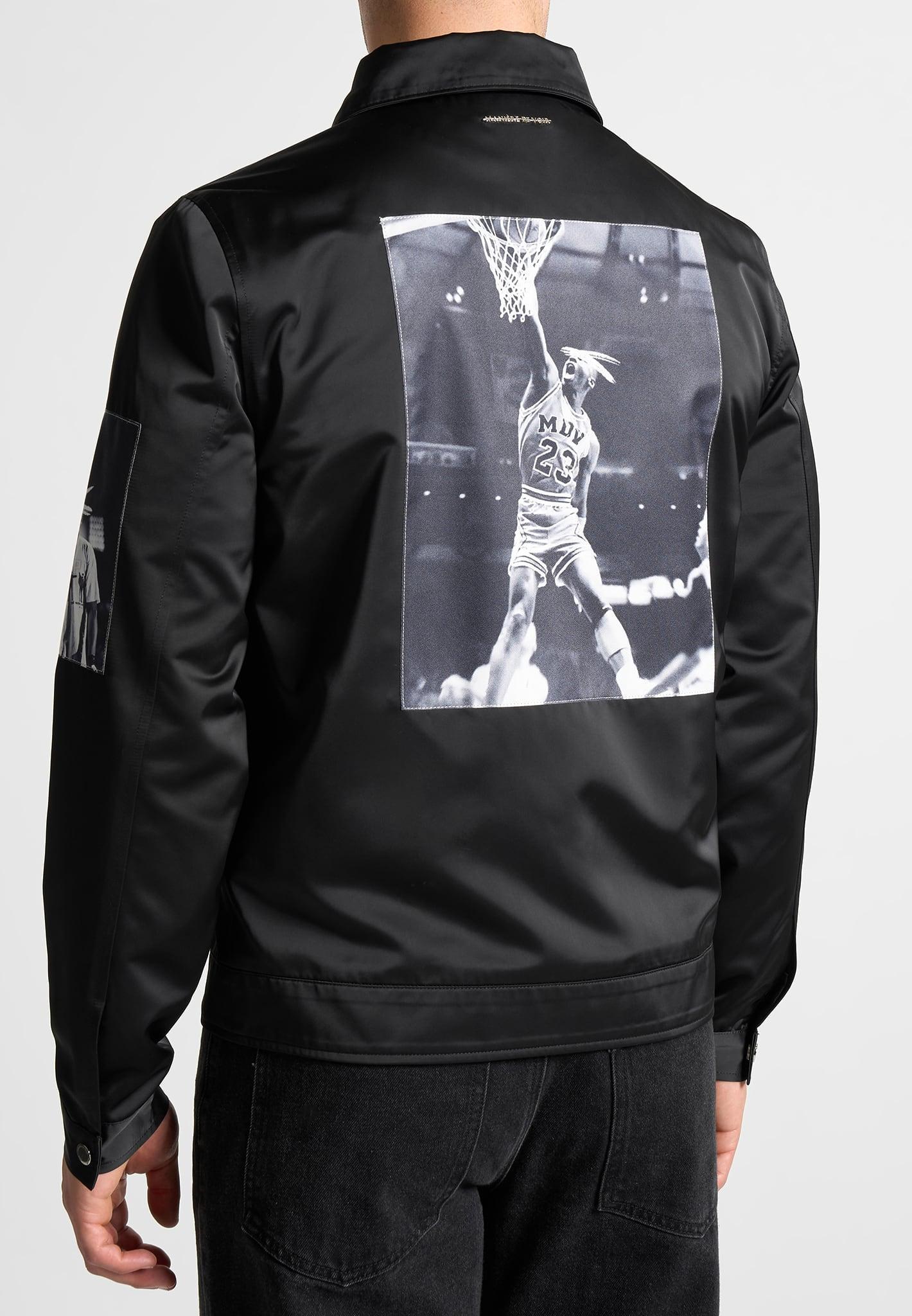 Satin Icon Jacket - Black Male Product Image