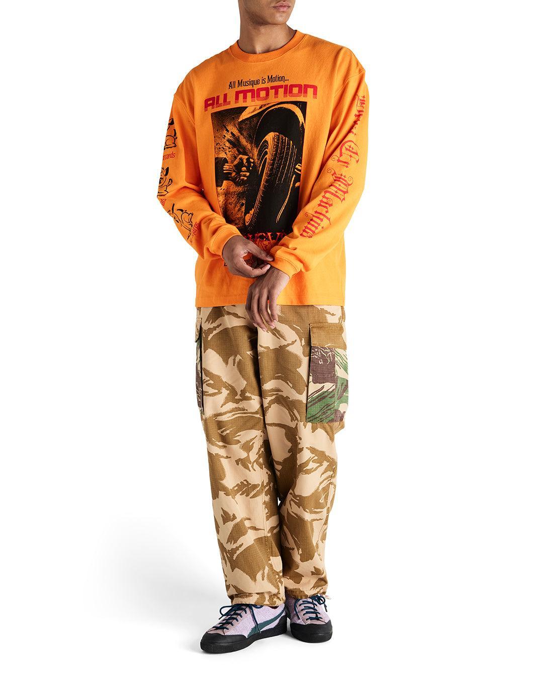 Dancing Ghost Long Sleeve Tee - Persimmon Orange Product Image