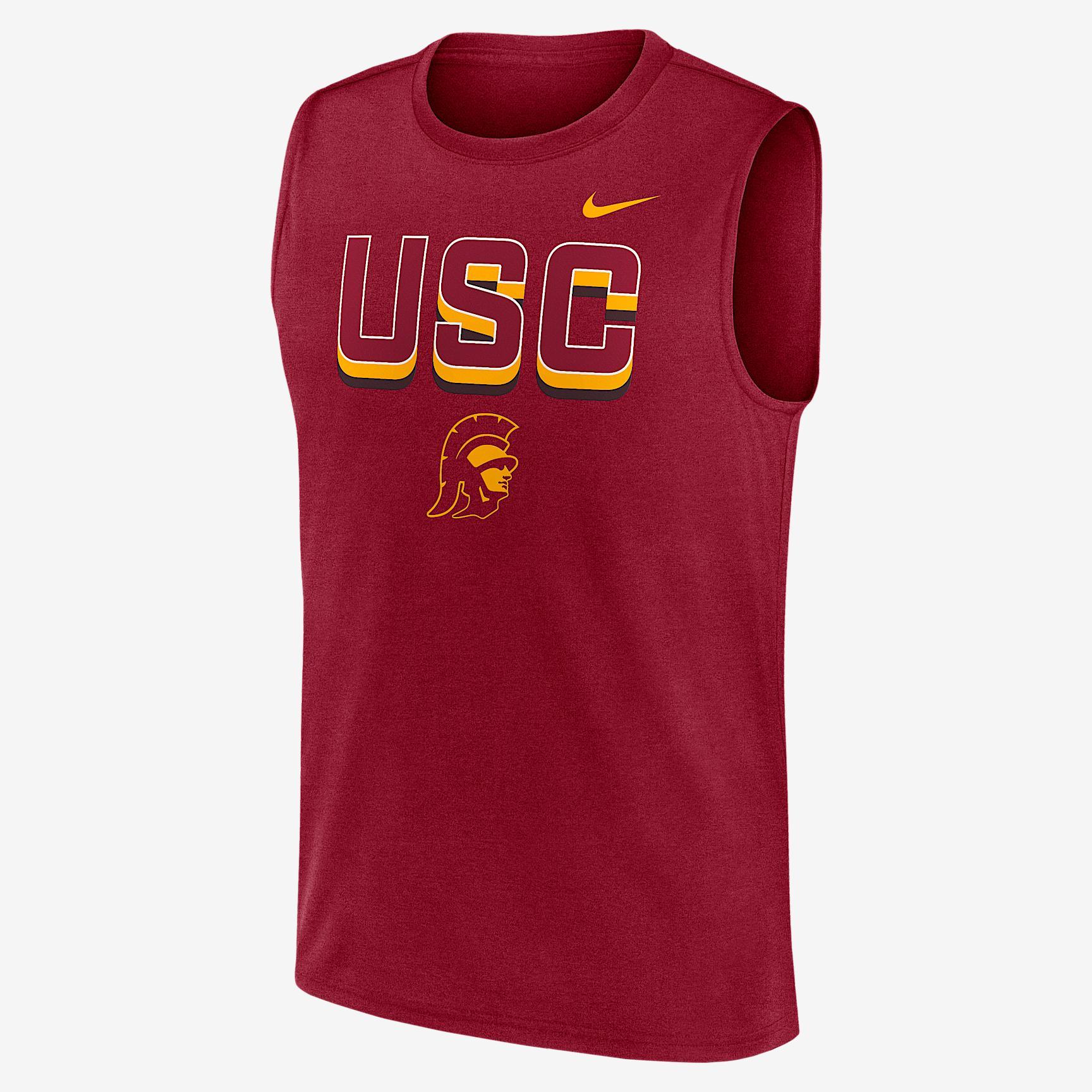 USC Primetime Legend Tricode Nike Mens Dri-FIT College Muscle Tank Top | 01B369WSCJ-CF9 Product Image