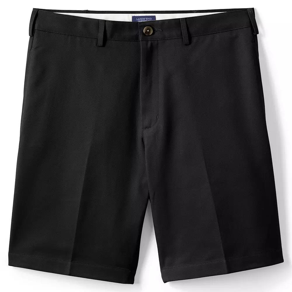 Men's Lands' End Classic-Fit 9-inch No-Iron Chino Shorts, Size: 32, Black Product Image