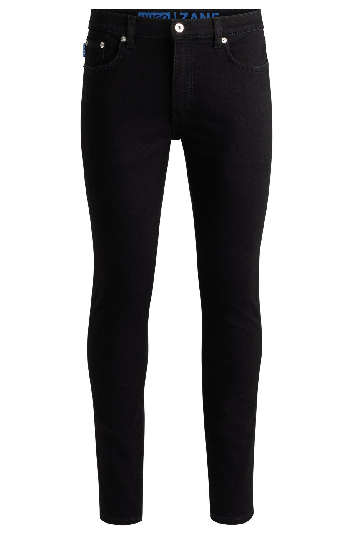 Extra-slim-fit jeans in black stretch denim Product Image