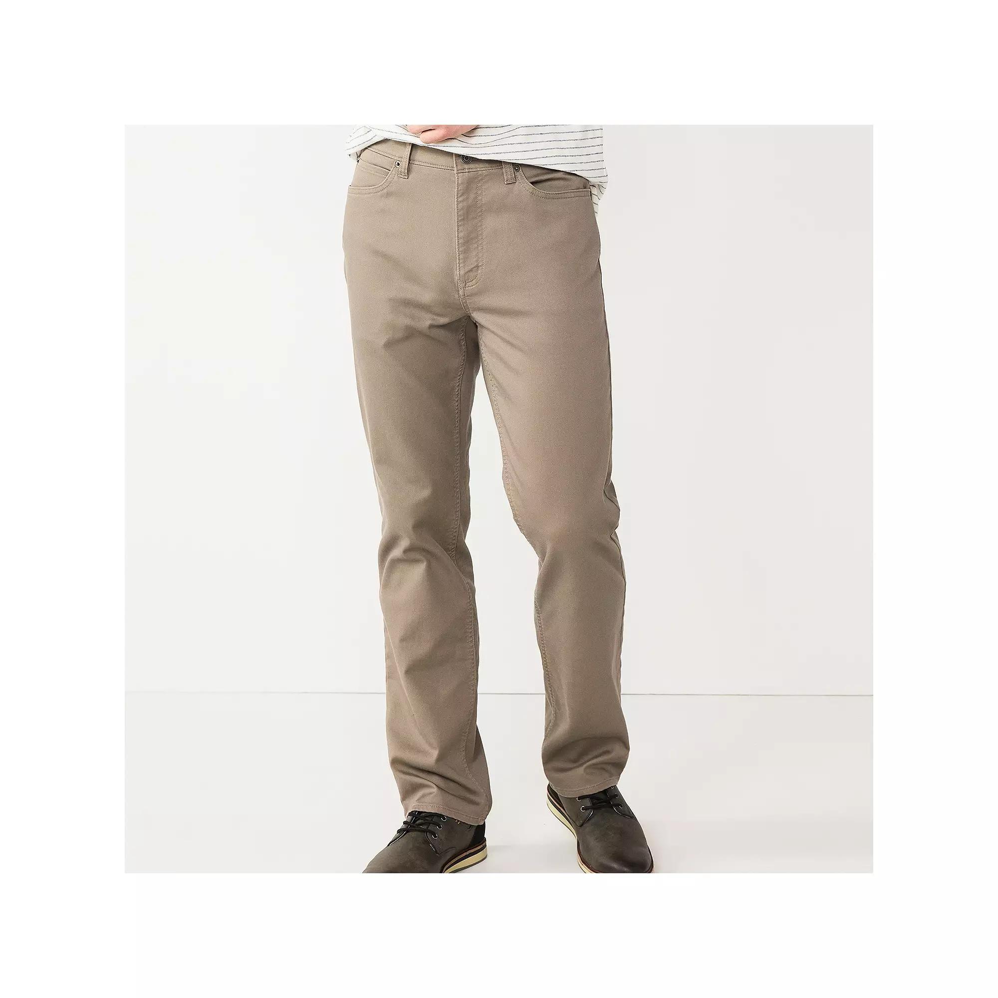 Men's Sonoma Goods For Life® Straight-Fit 5-Pocket Everyday Pant, Size: 29X30, Light Grey Product Image