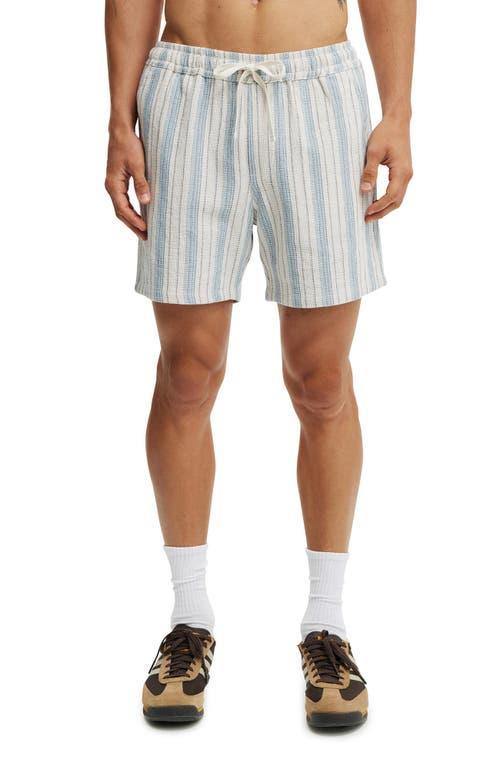 Cotton On Men's Easy Short in Blue Stripe at Nordstrom, Size Small Product Image