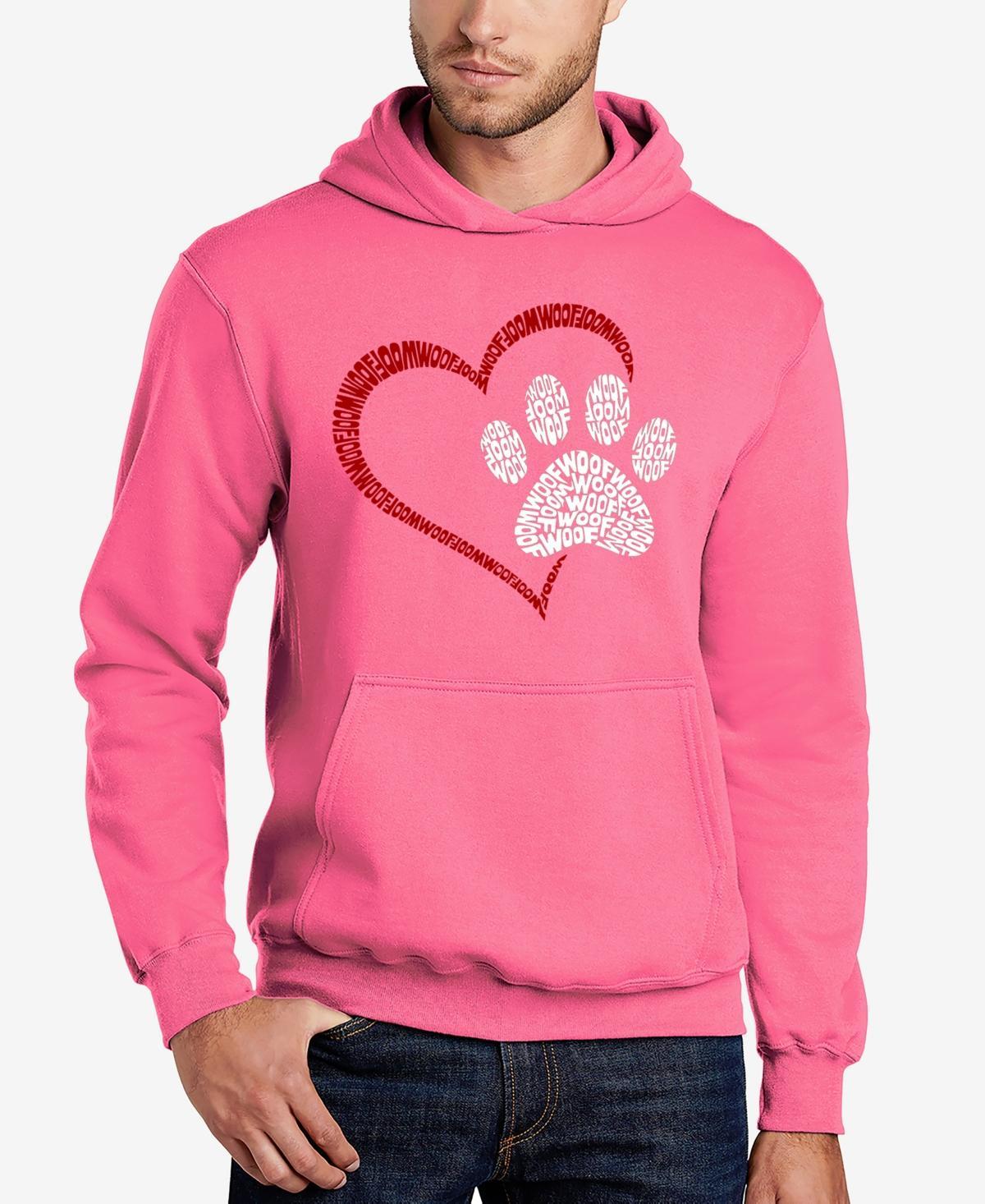 La Pop Art Paw Heart - Mens Word Art Hooded Sweatshirt Product Image