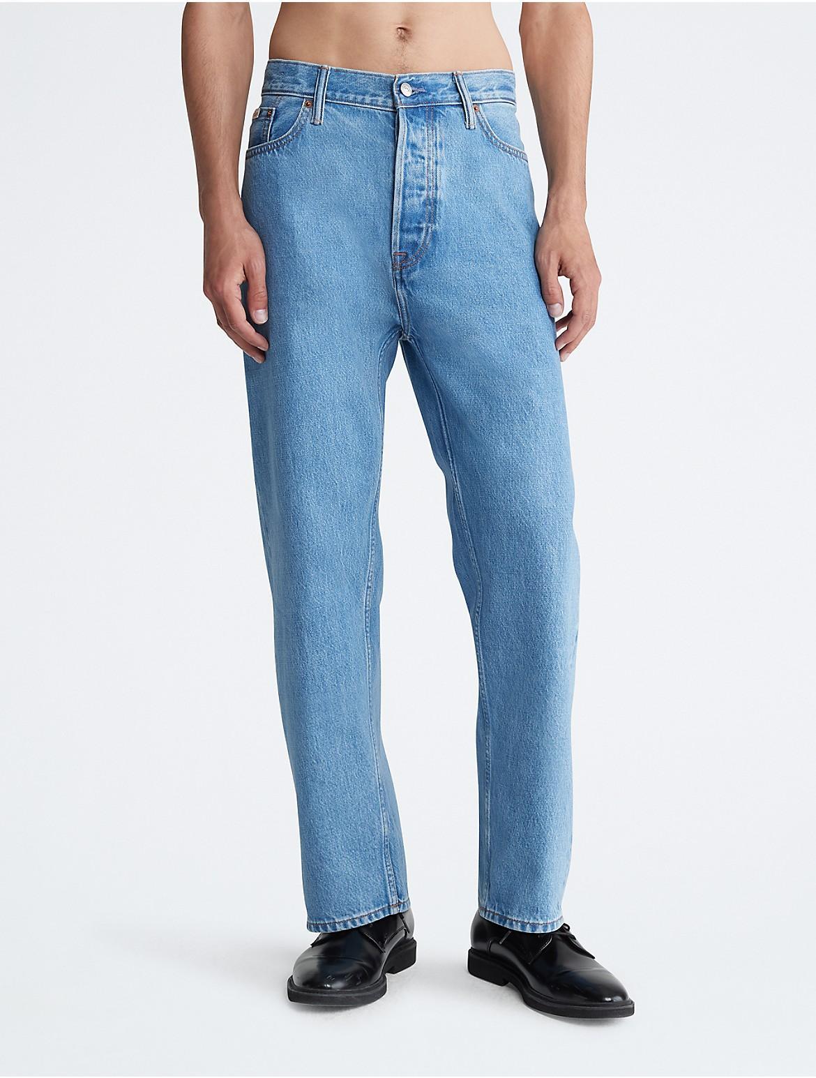 Calvin Klein Mens Twisted Seam Fit Jeans - Blue - 32 Product Image