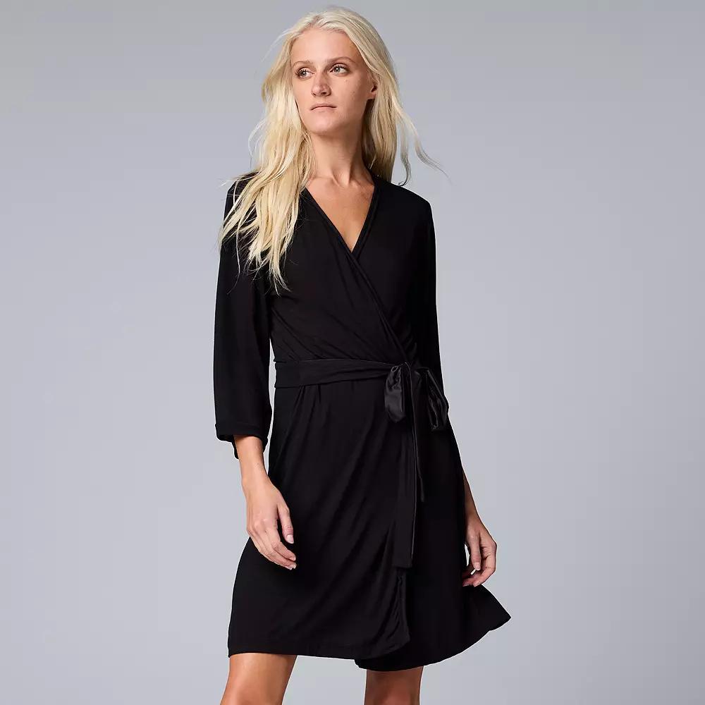 Women's Simply Vera Vera Wang Basic Luxury Wrap Robe,  Product Image