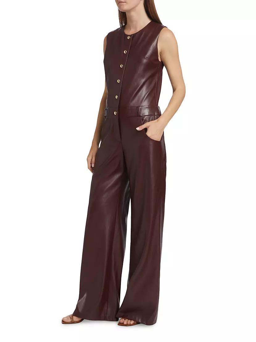 Tori Faux Leather Jumpsuit Product Image