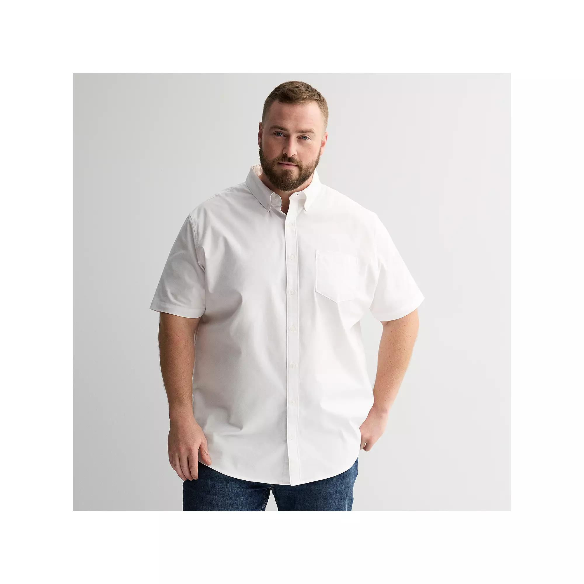 Big & Tall Sonoma Goods For Life® Short Sleeve Perfect Length Button Down Shirt, Men's,  Product Image