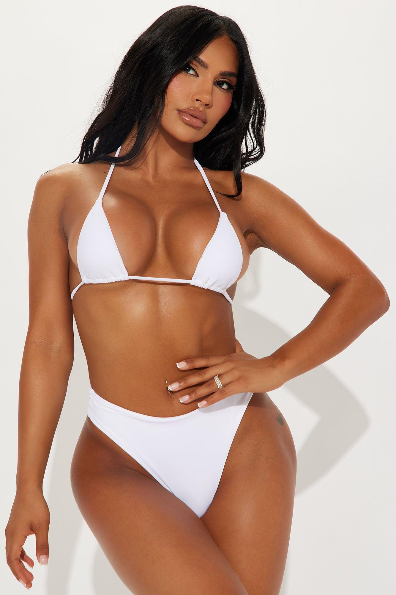 Maui Mix And Match Mid Rise Cheeky Bikini Bottom - White Product Image