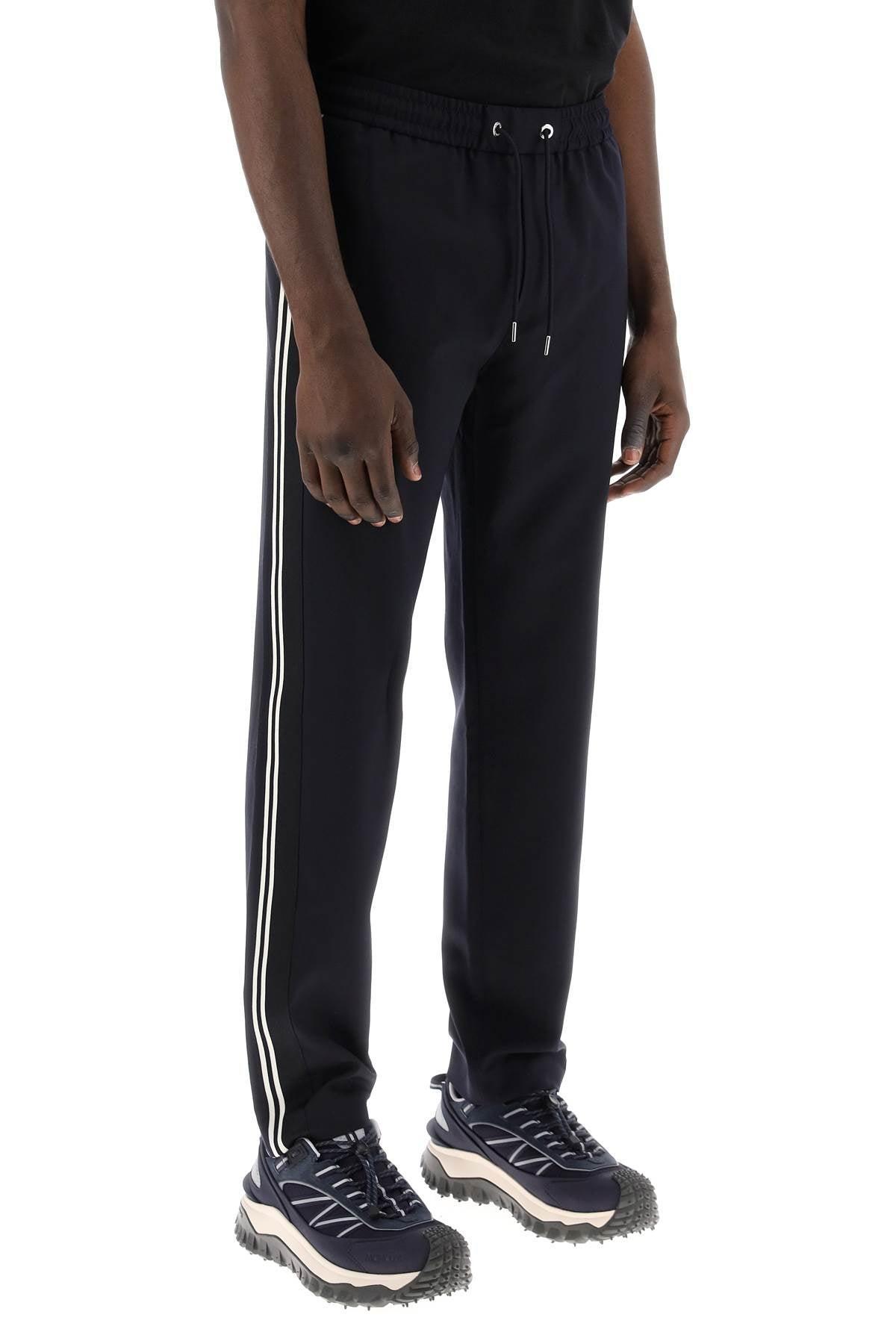 MONCLER Sporty Pants With Side Stripes In Gray Product Image