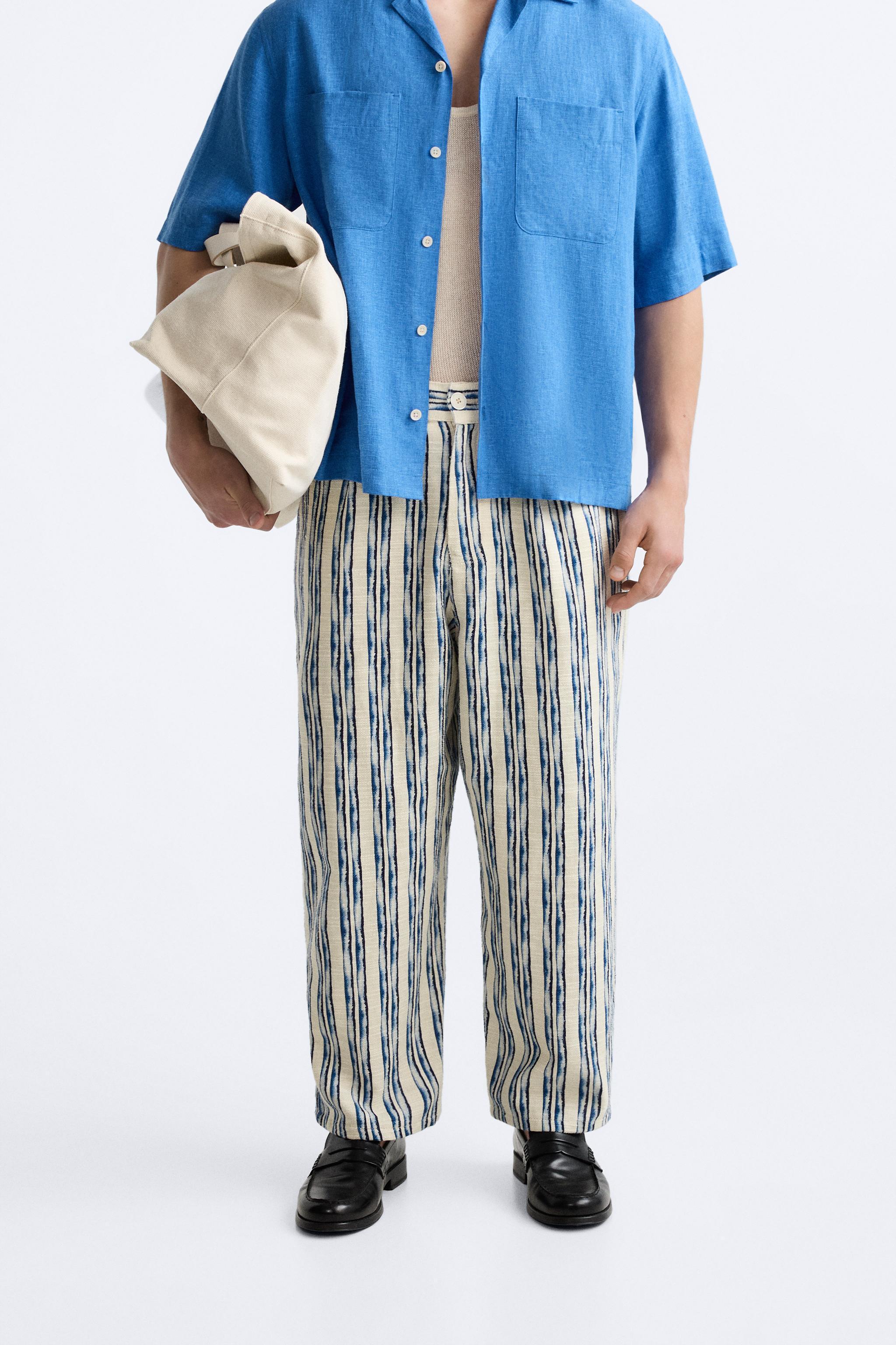 STRIPED JACQUARD PANTS Product Image