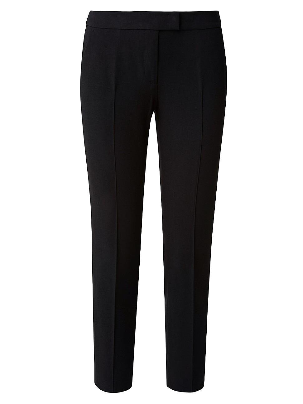 Frankie Straight-Leg Cotton-Stretch Cropped Pants Product Image