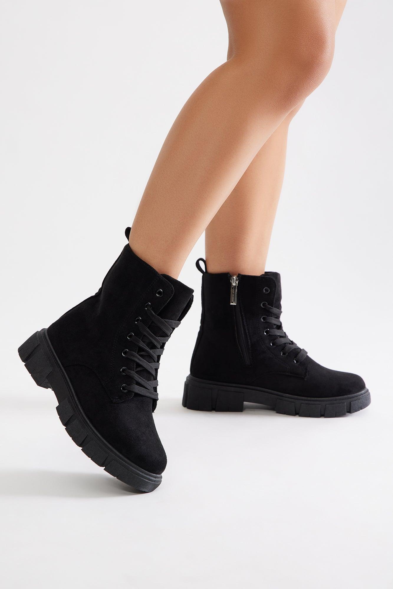 Caryn Combat Boots - Black Product Image