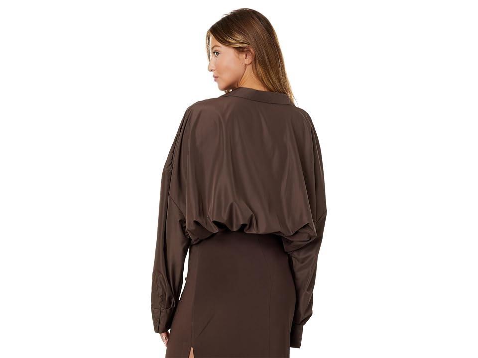 Oversized Boyfriend Shirt Bodysuit Norma Kamali Product Image