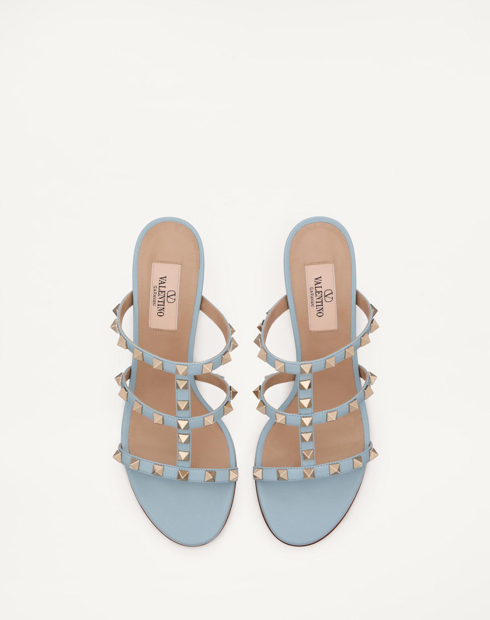 Rockstud Calfskin Leather Slide Sandal 60 Mm Product Image