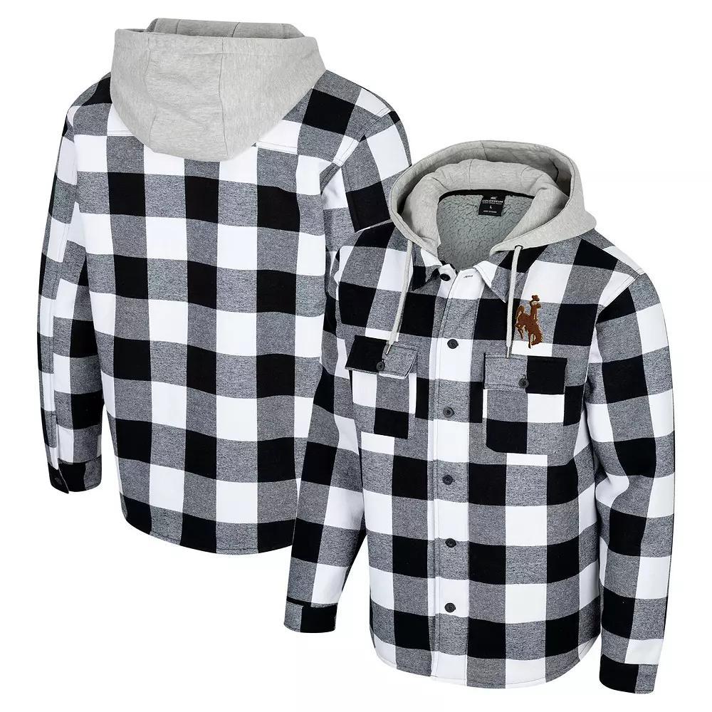 Men's Colosseum Black/White Oregon State Beavers Buffalo Plaid Full-Zip Jacket,  Product Image