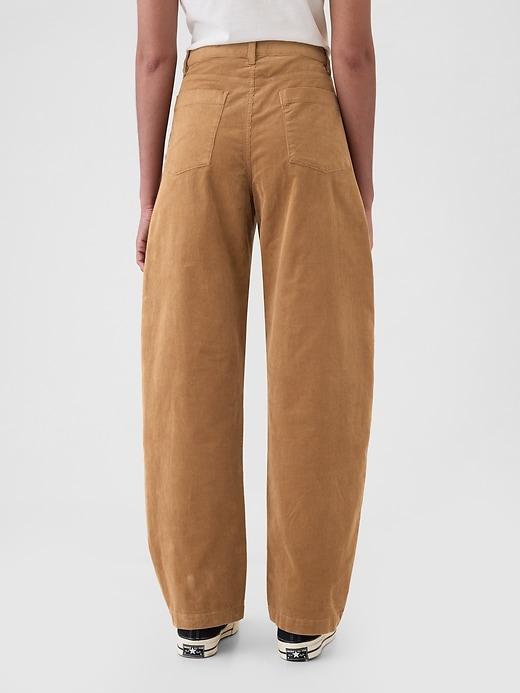 High Rise Corduroy Tapered Ankle Trousers Product Image
