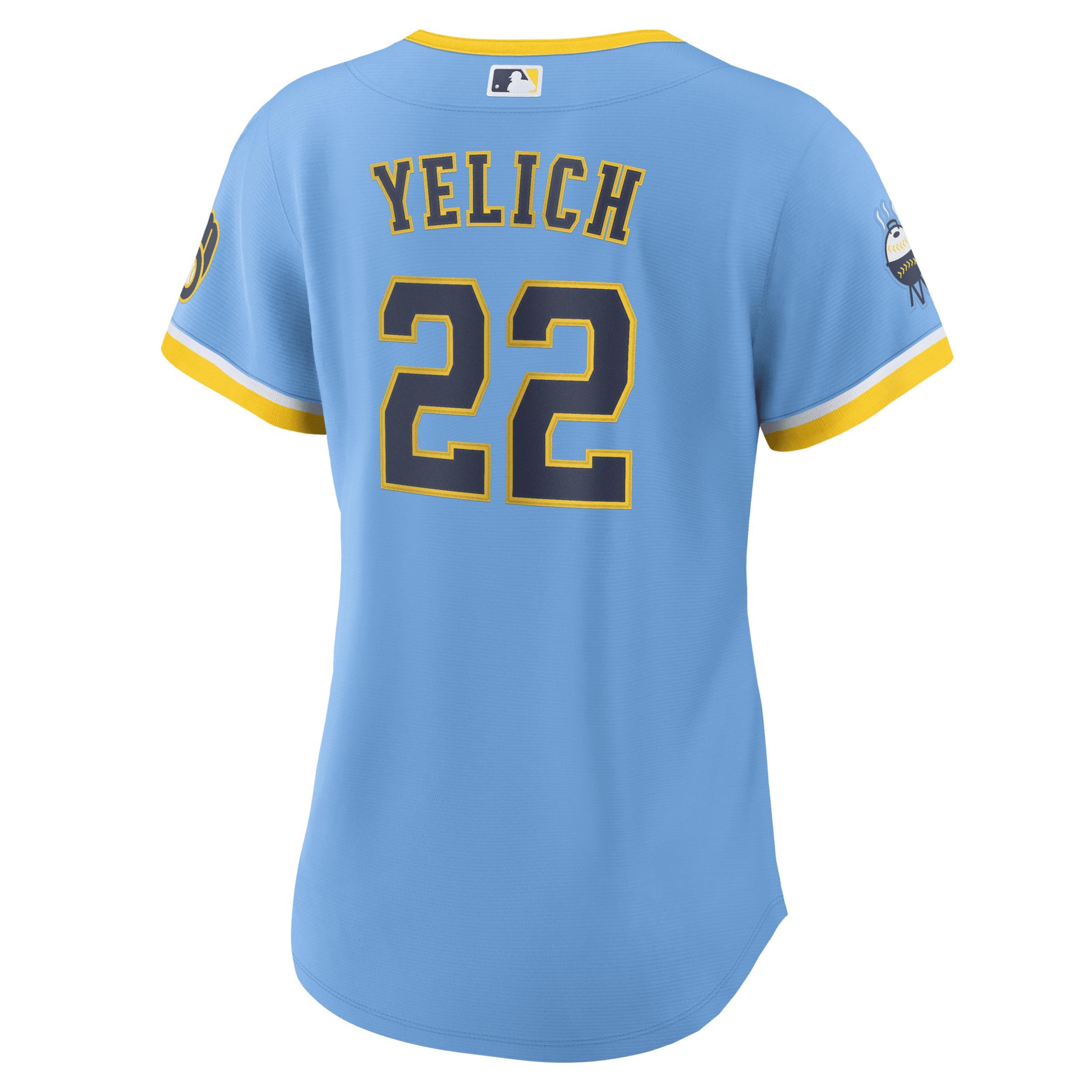 Nike Womens MLB Milwaukee Brewers City Connect (Christian Yelich) Replica Baseball Jersey Product Image