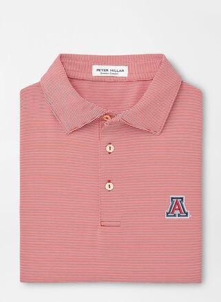 Peter Millar Mens Ole Miss Jubilee Stripe Performance Polo | Color: Red | Size: S Product Image