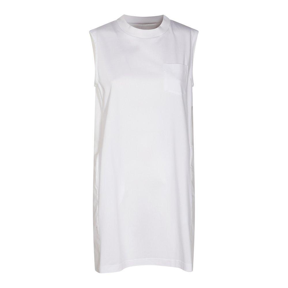 SACAI Sleeveless Dress In White Product Image