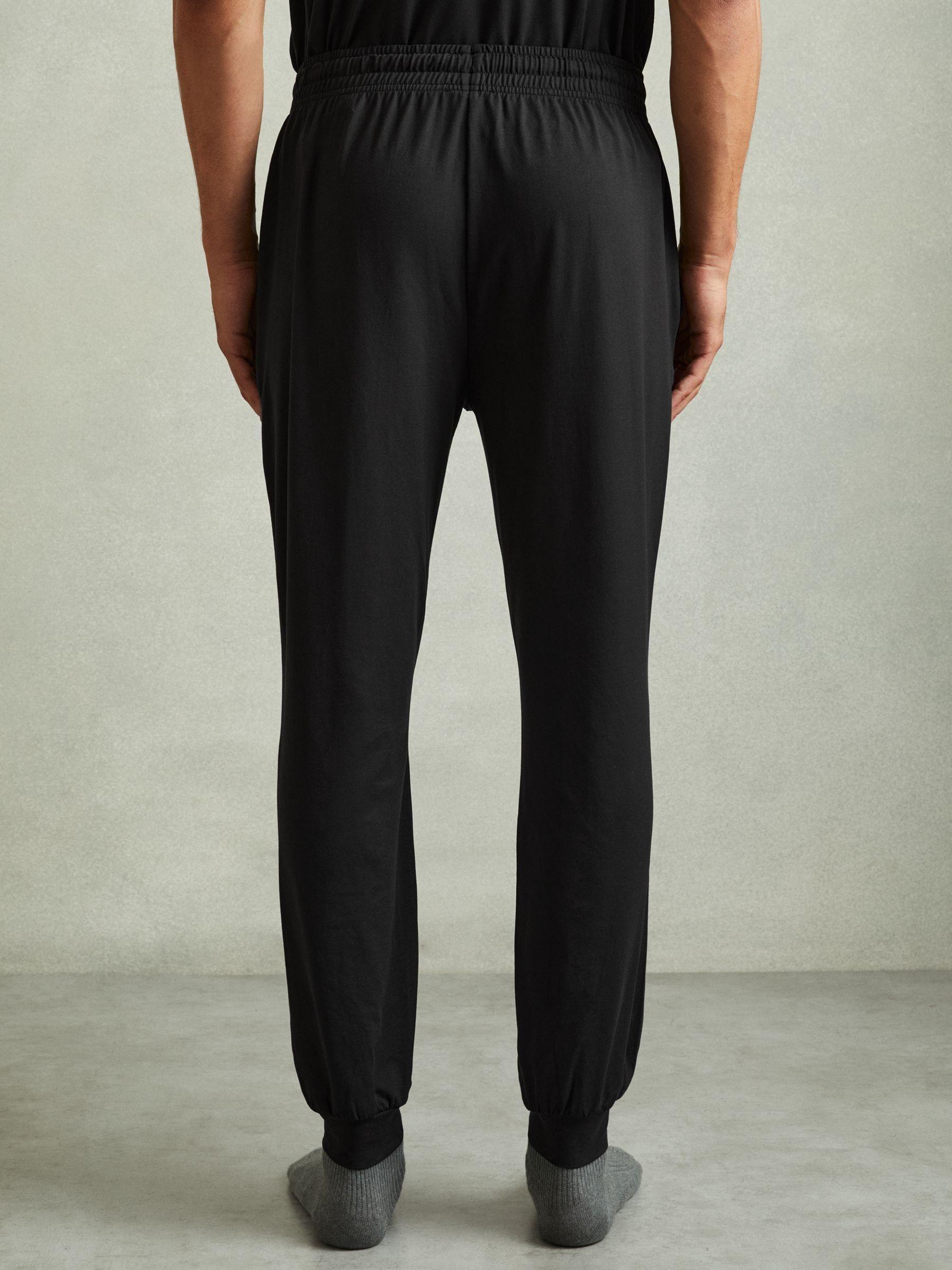 Tapered Stretch-Jersey Joggers in Black Product Image